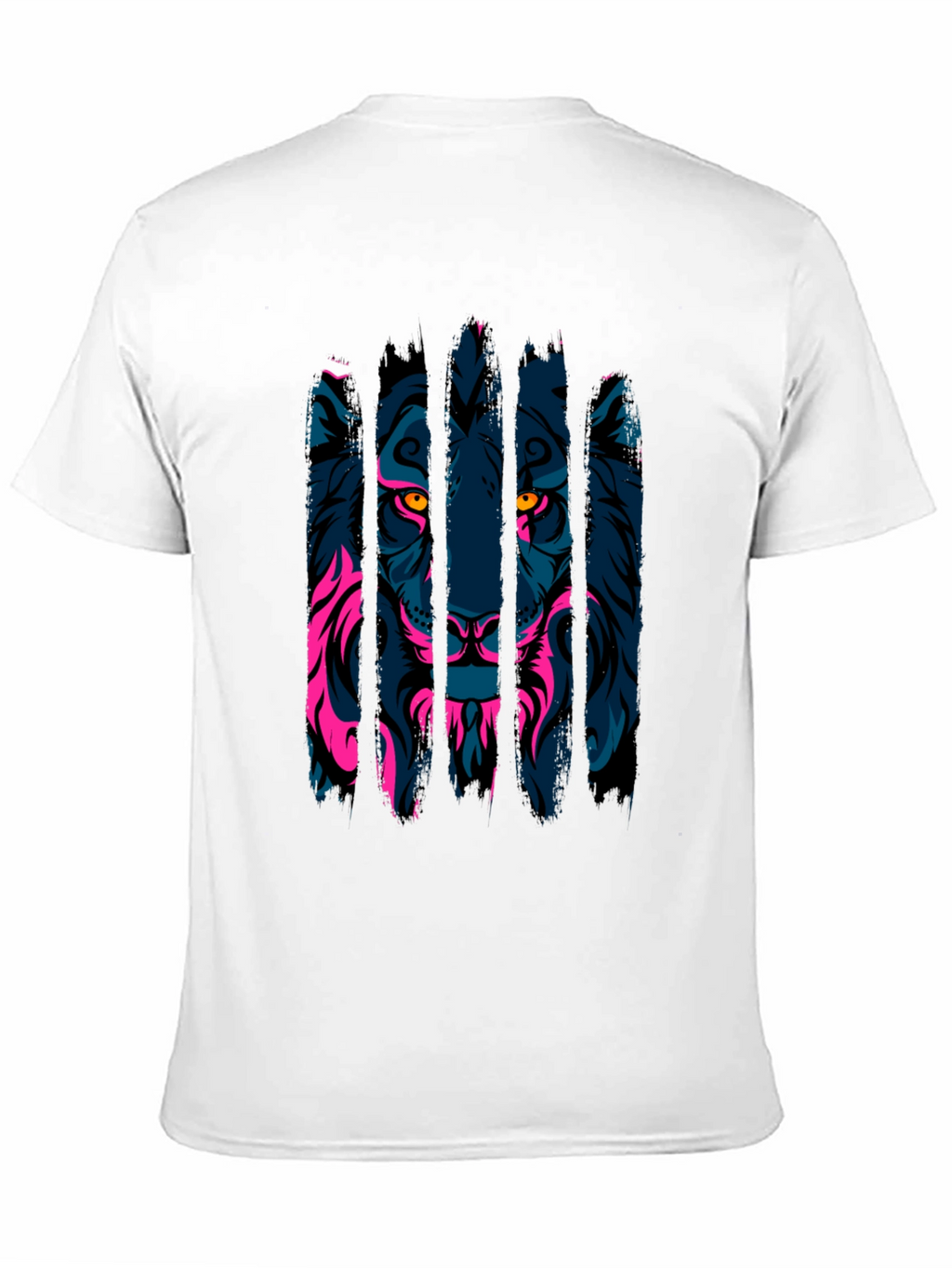 Neon Lion Graphic Black T-Shirt