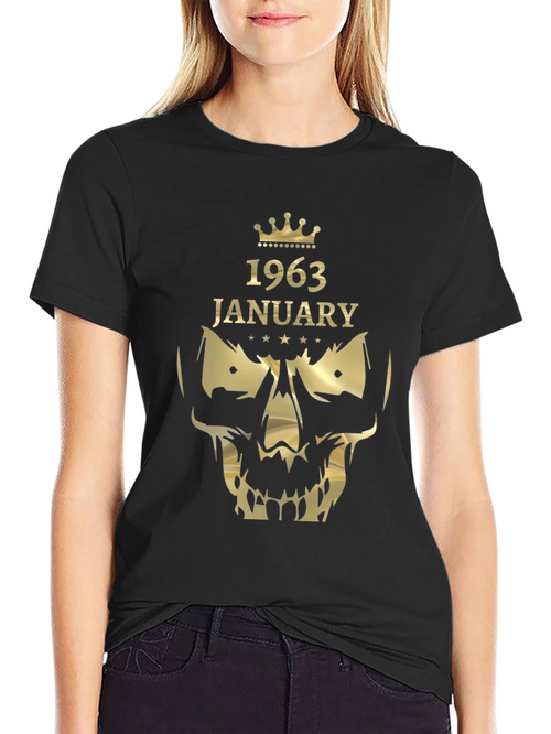 1963 January Skull Graphic T-Shirt