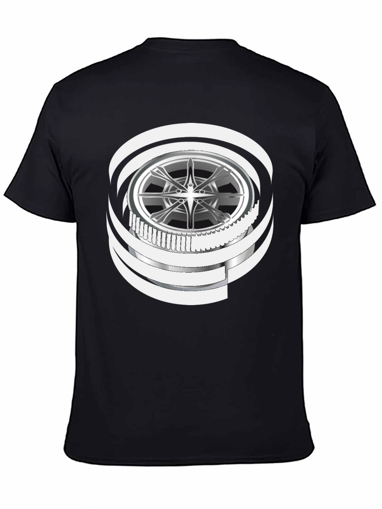 Wheel Graphic Black T-Shirt