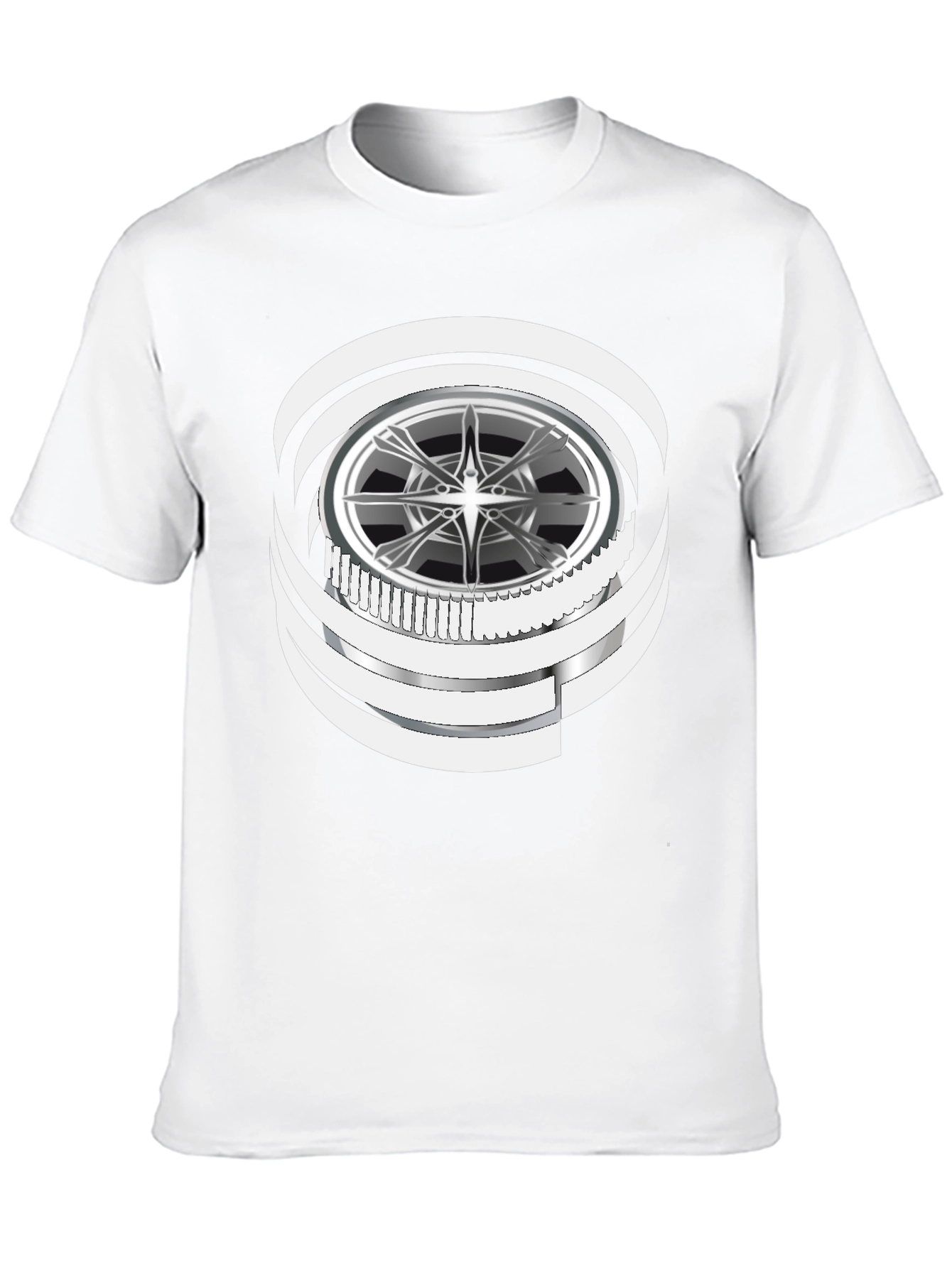 Wheel Graphic Black T-Shirt