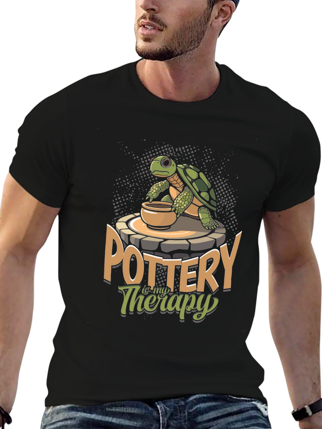 Pottery is My Therapy Turtle T-Shirt