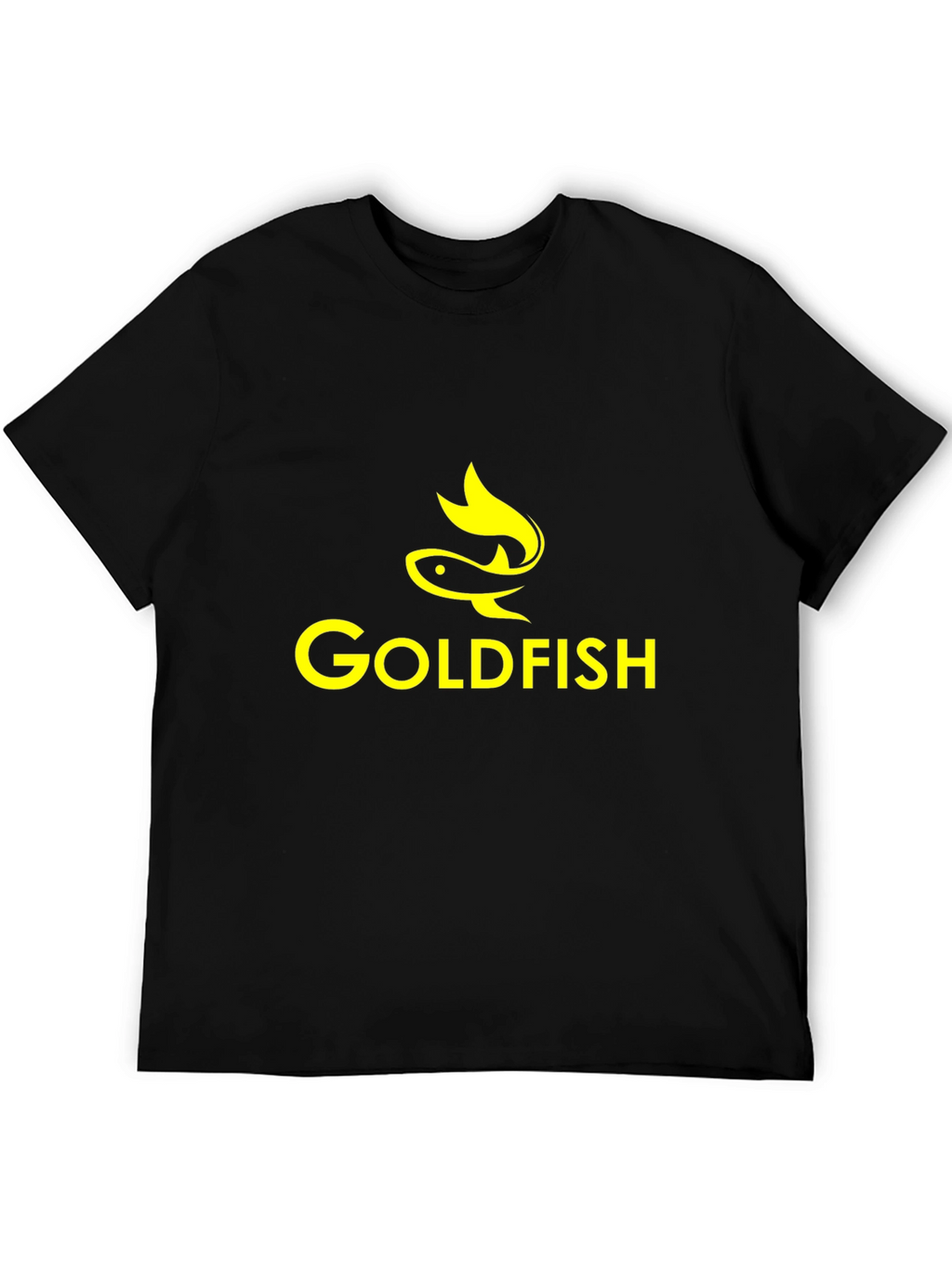 Goldfish Graphic Print Black T-Shirt