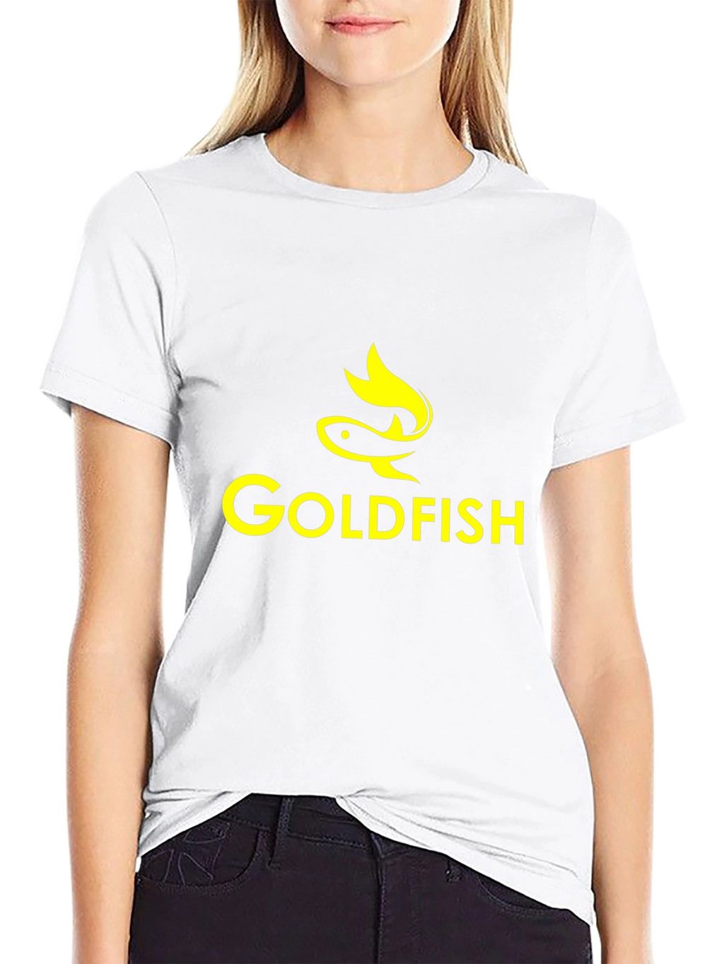 Goldfish Graphic Print Black T-Shirt