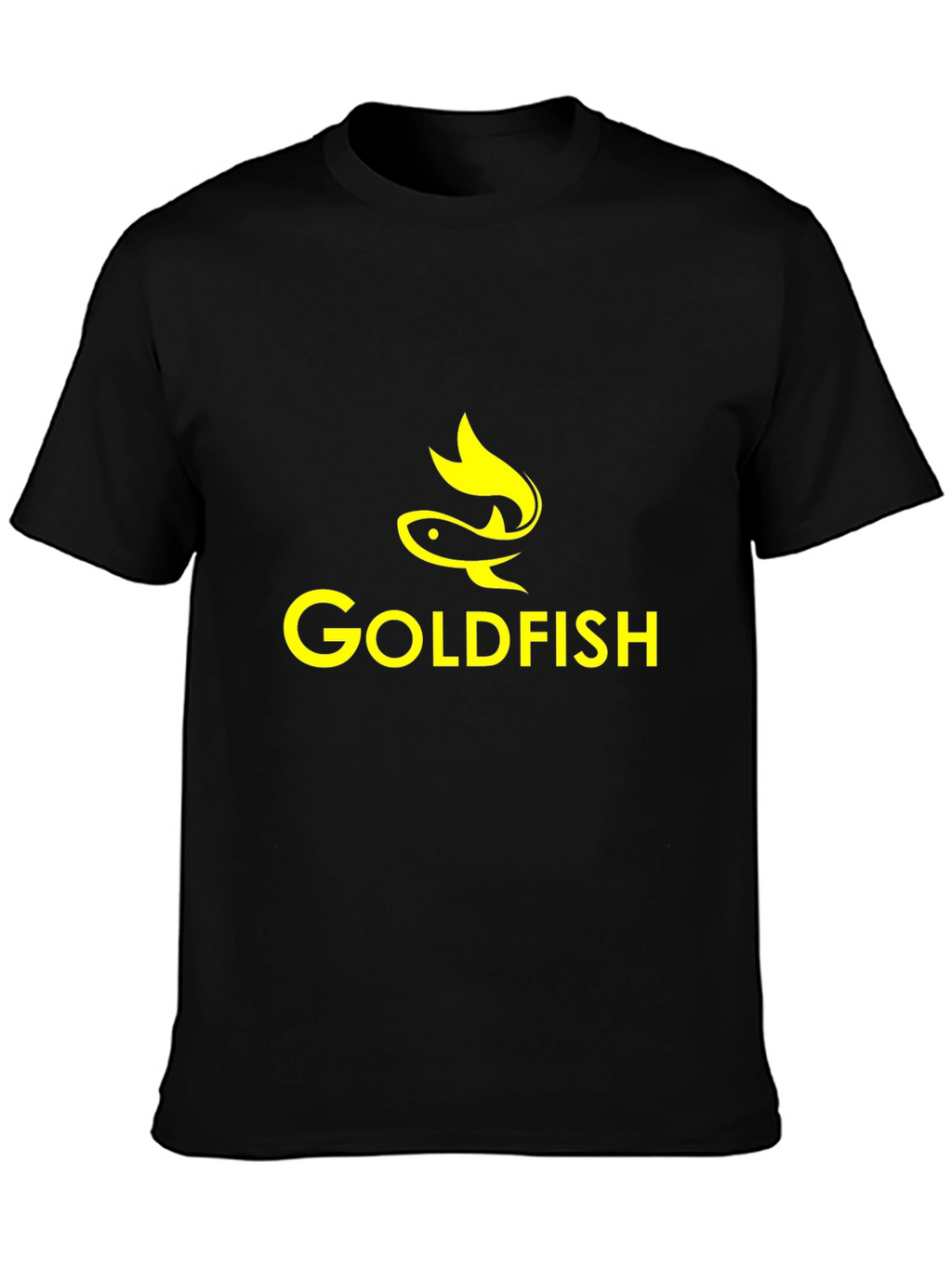 Goldfish Graphic Print Black T-Shirt
