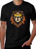 Cool Lion Graphic Tee - Tropical Vibes
