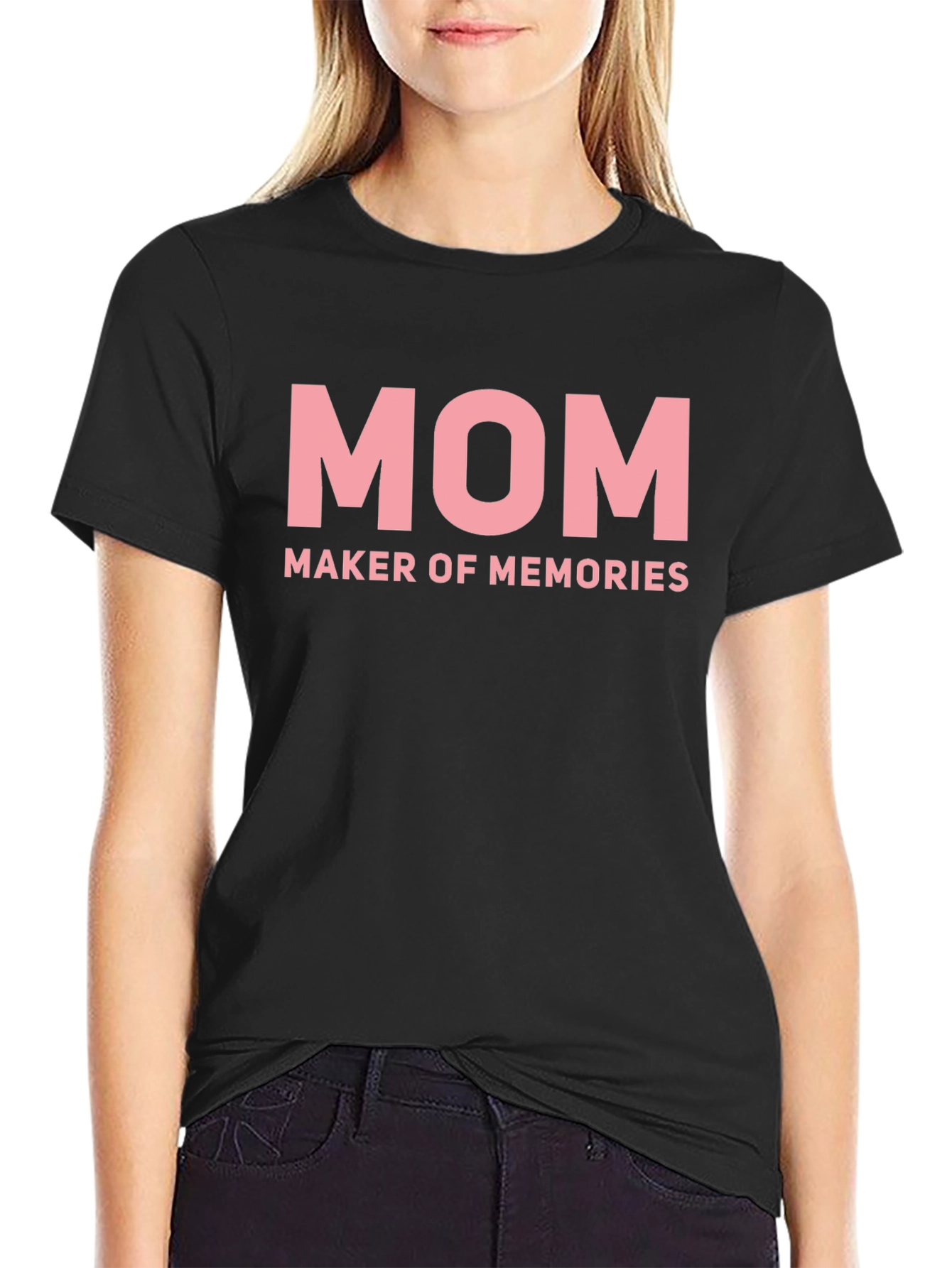 Mom Maker of Memories Black T-Shirt