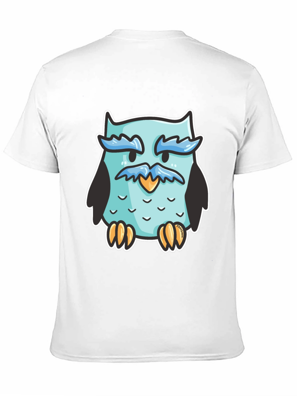 Cool Owl Graphic Tee - Black Cotton Blend