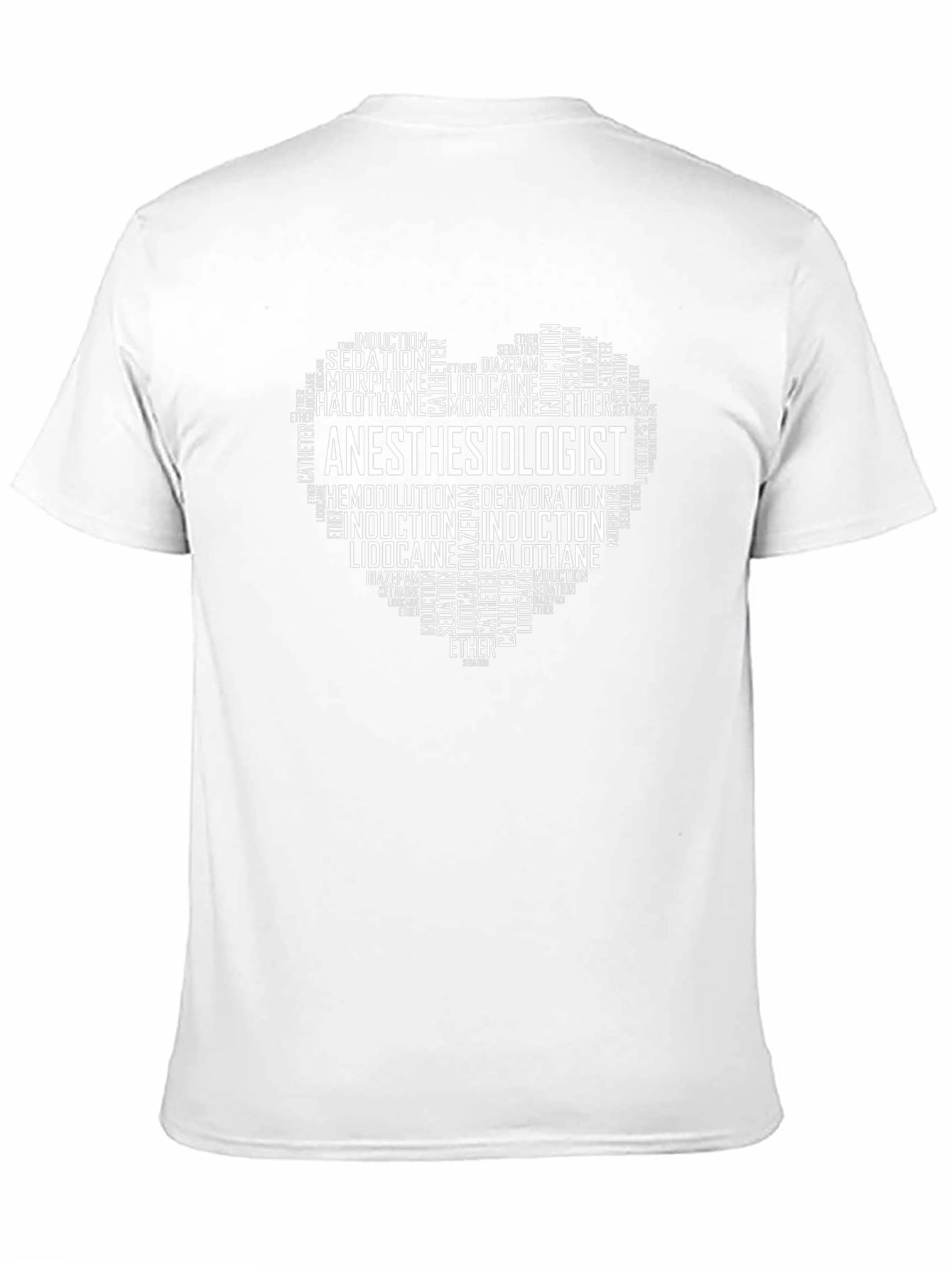 Anesthesiologist Word Art Heart T-Shirt