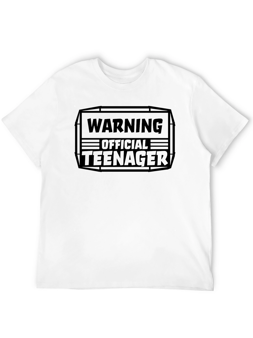 Warning Official Teenager Black Graphic Tee