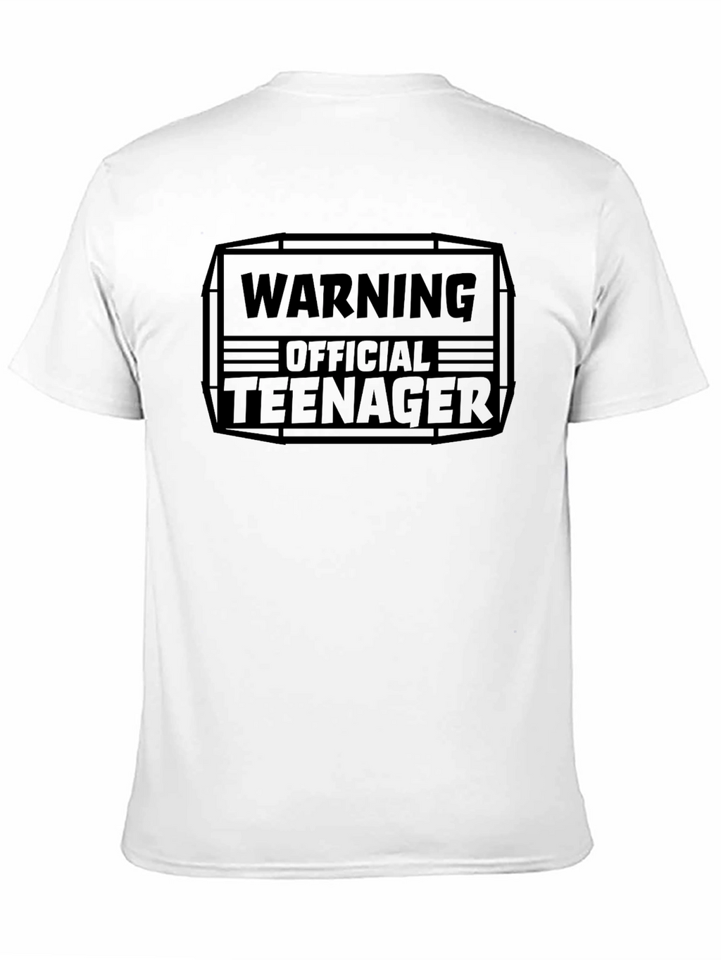 Warning Official Teenager Black Graphic Tee