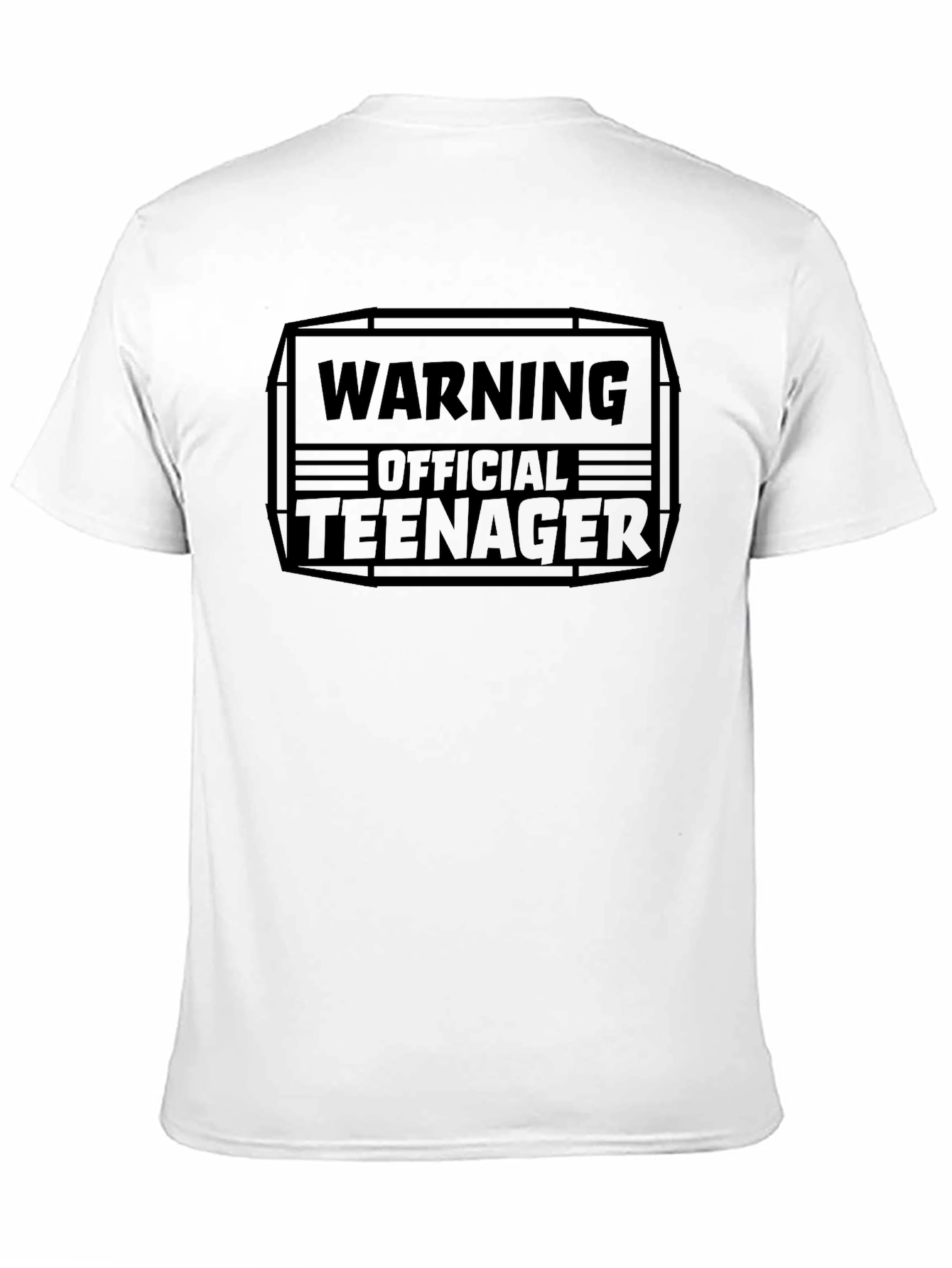 Warning Official Teenager Black Graphic Tee