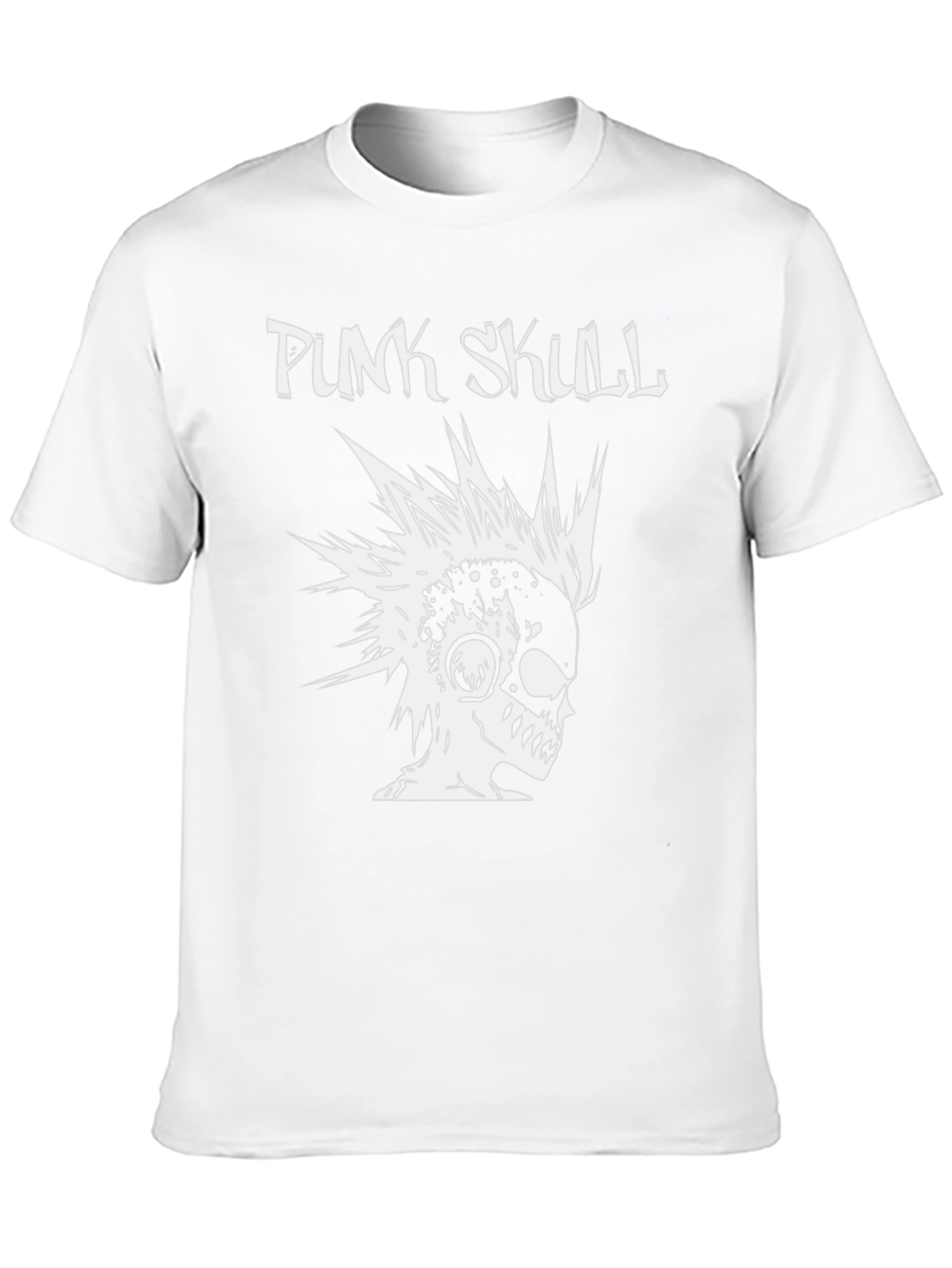 Punk Skull Graphic T-Shirt - Black Cotton Tee