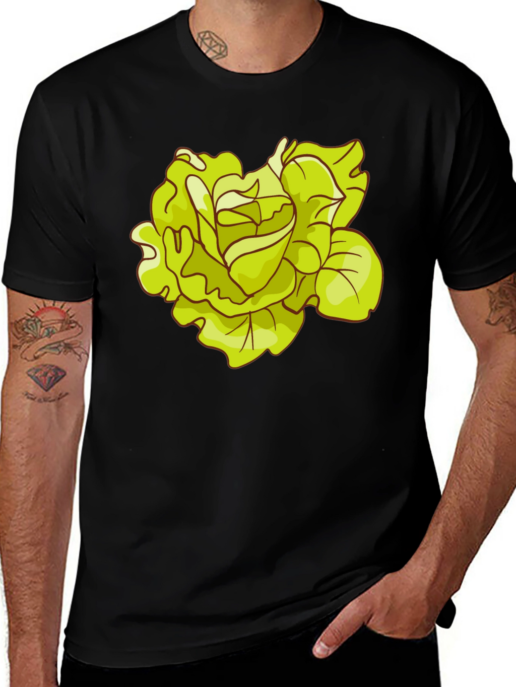 Lettuce Graphic Black T-Shirt