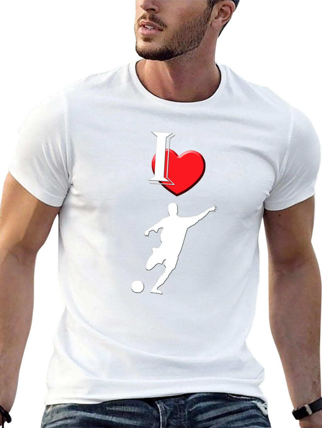 I Love Soccer Black T-Shirt