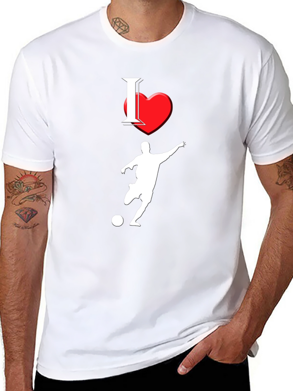 I Love Soccer Black T-Shirt