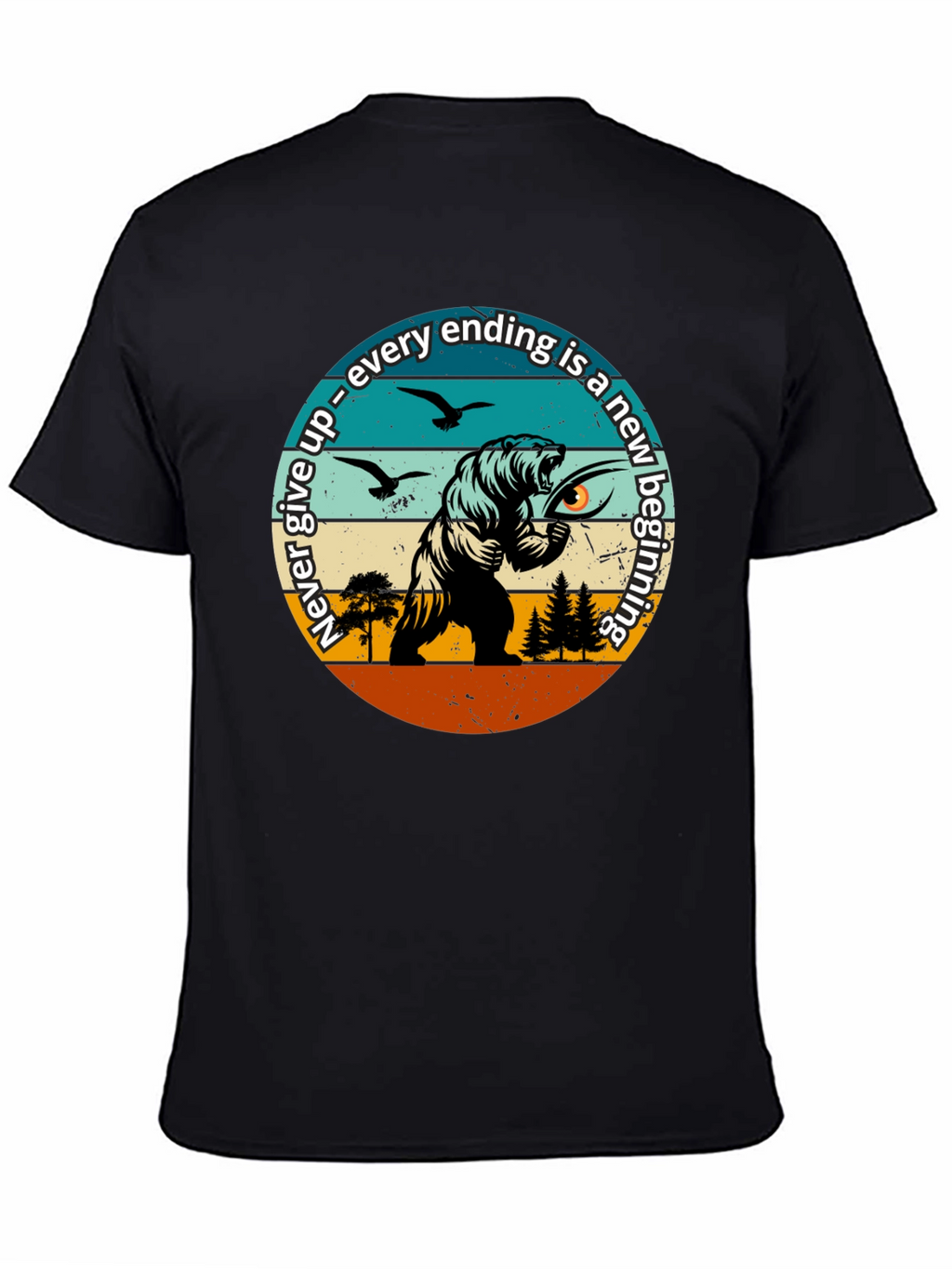 Motivational Bear Graphic T-Shirt: New Beginnings