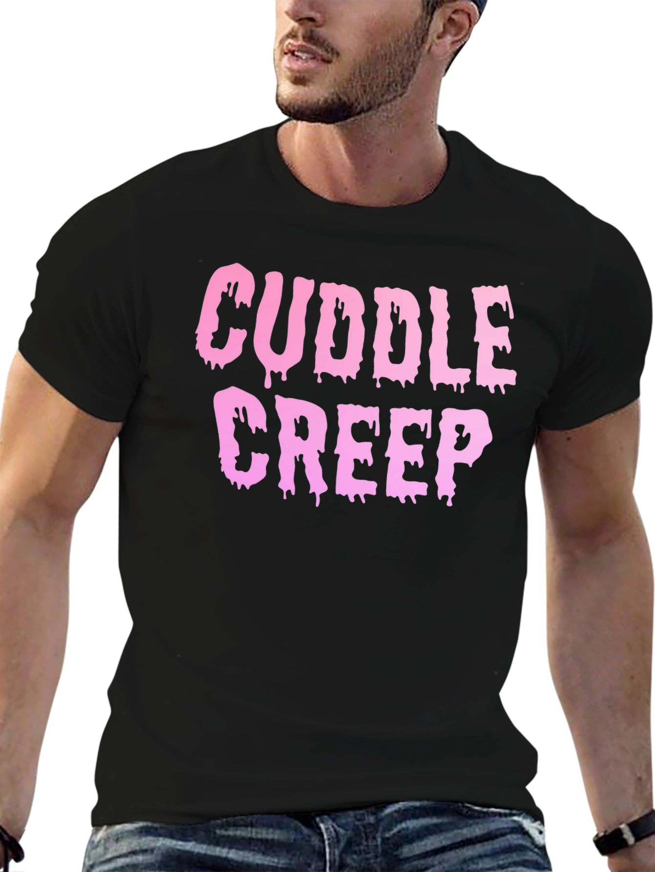 Cuddle Creep Graphic Print Black Tee