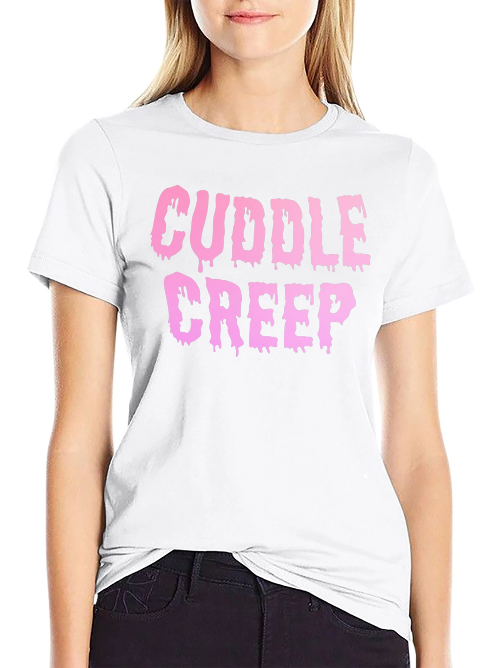 Cuddle Creep Graphic Print Black Tee