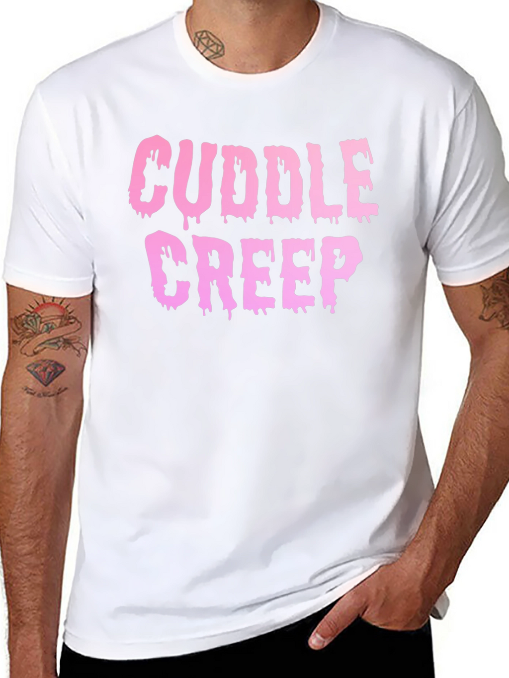 Cuddle Creep Graphic Print Black Tee
