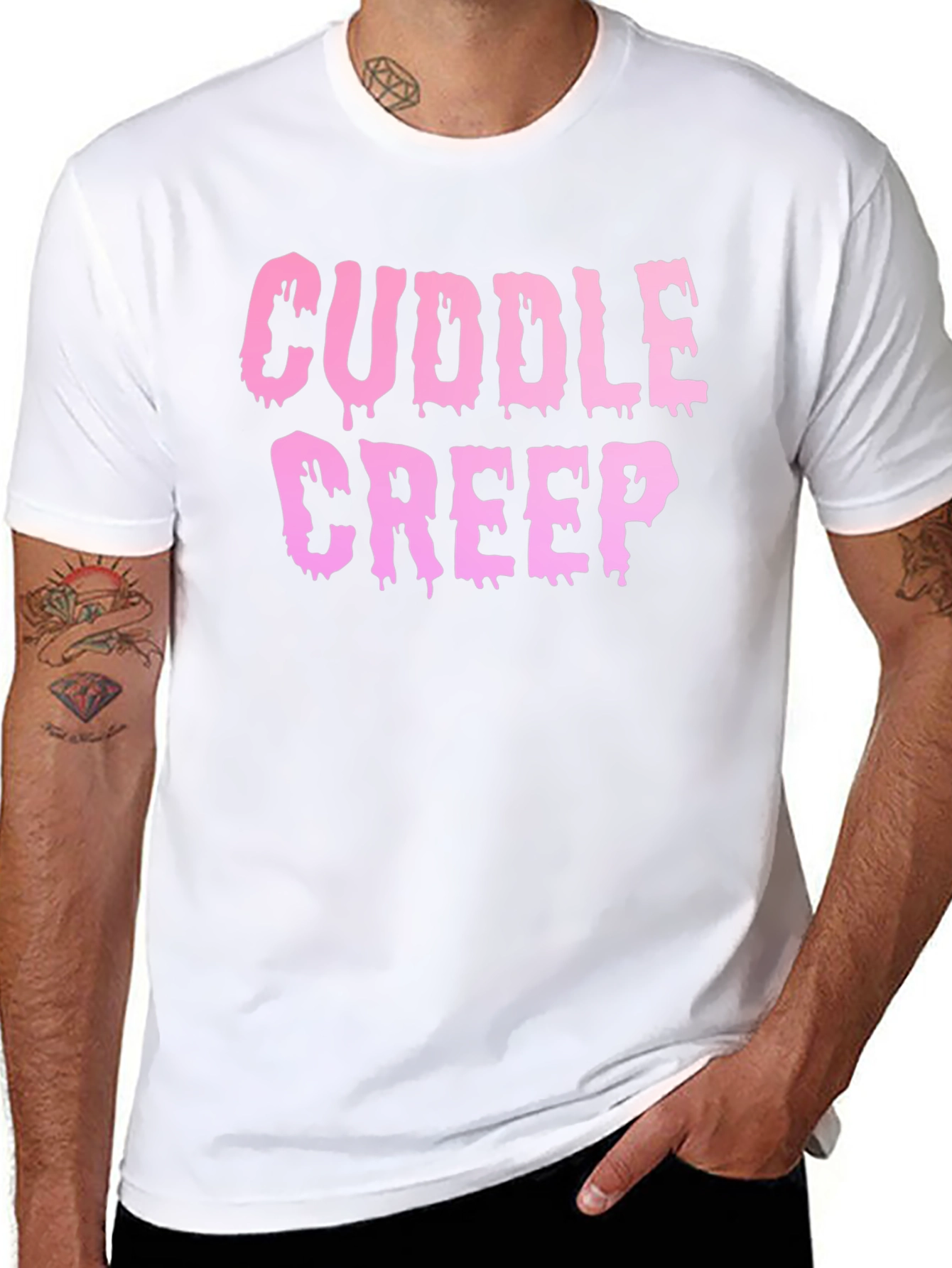 Cuddle Creep Graphic Print Black Tee