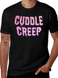 Cuddle Creep Graphic Print Black Tee