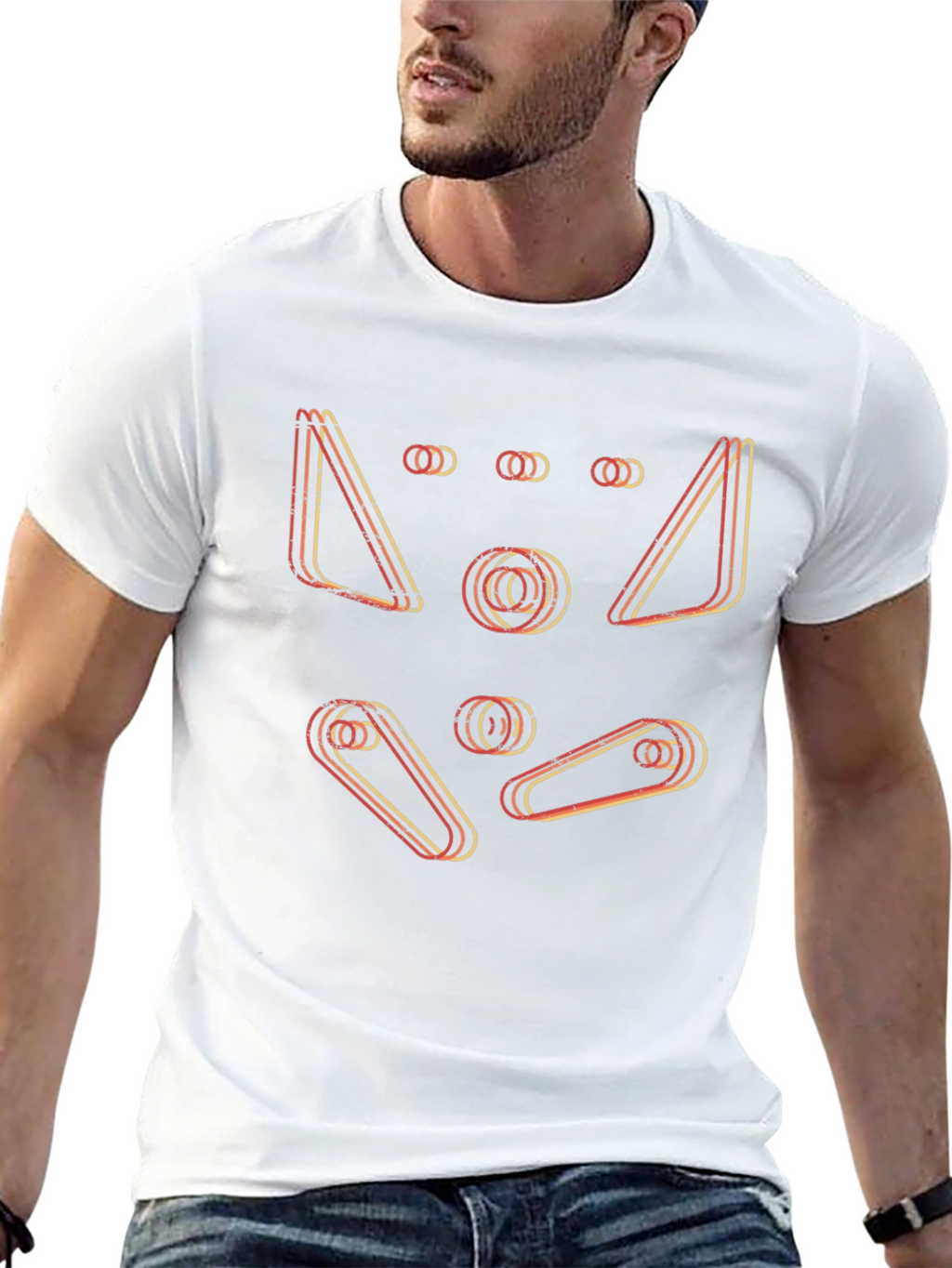 Retro Geometric Graphic T-Shirt