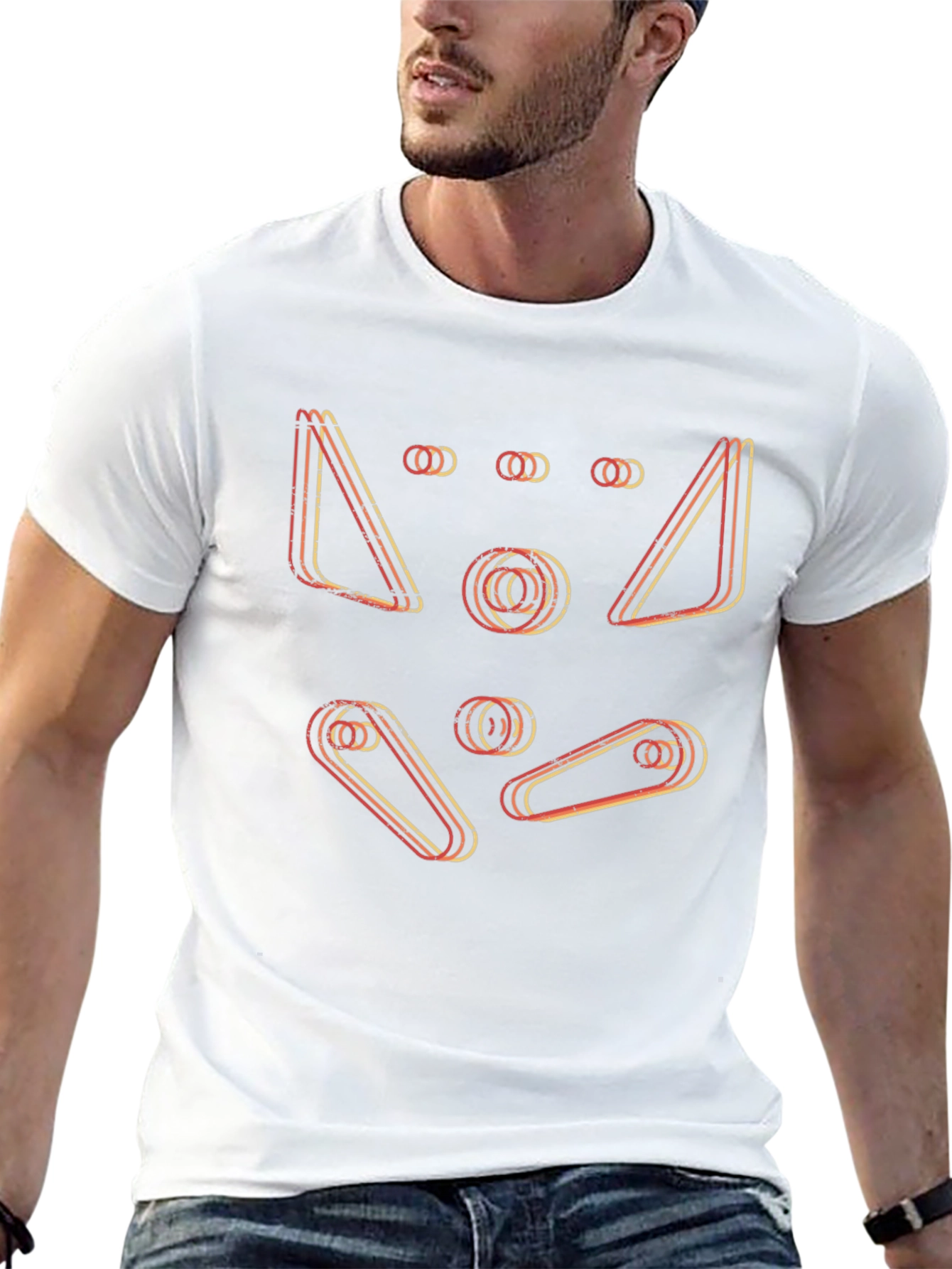 Retro Geometric Graphic T-Shirt