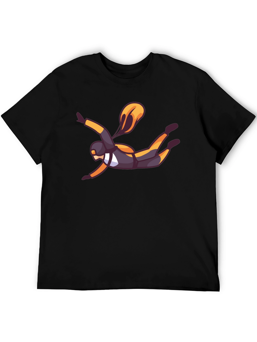 Skydiver Graphic Black T-Shirt
