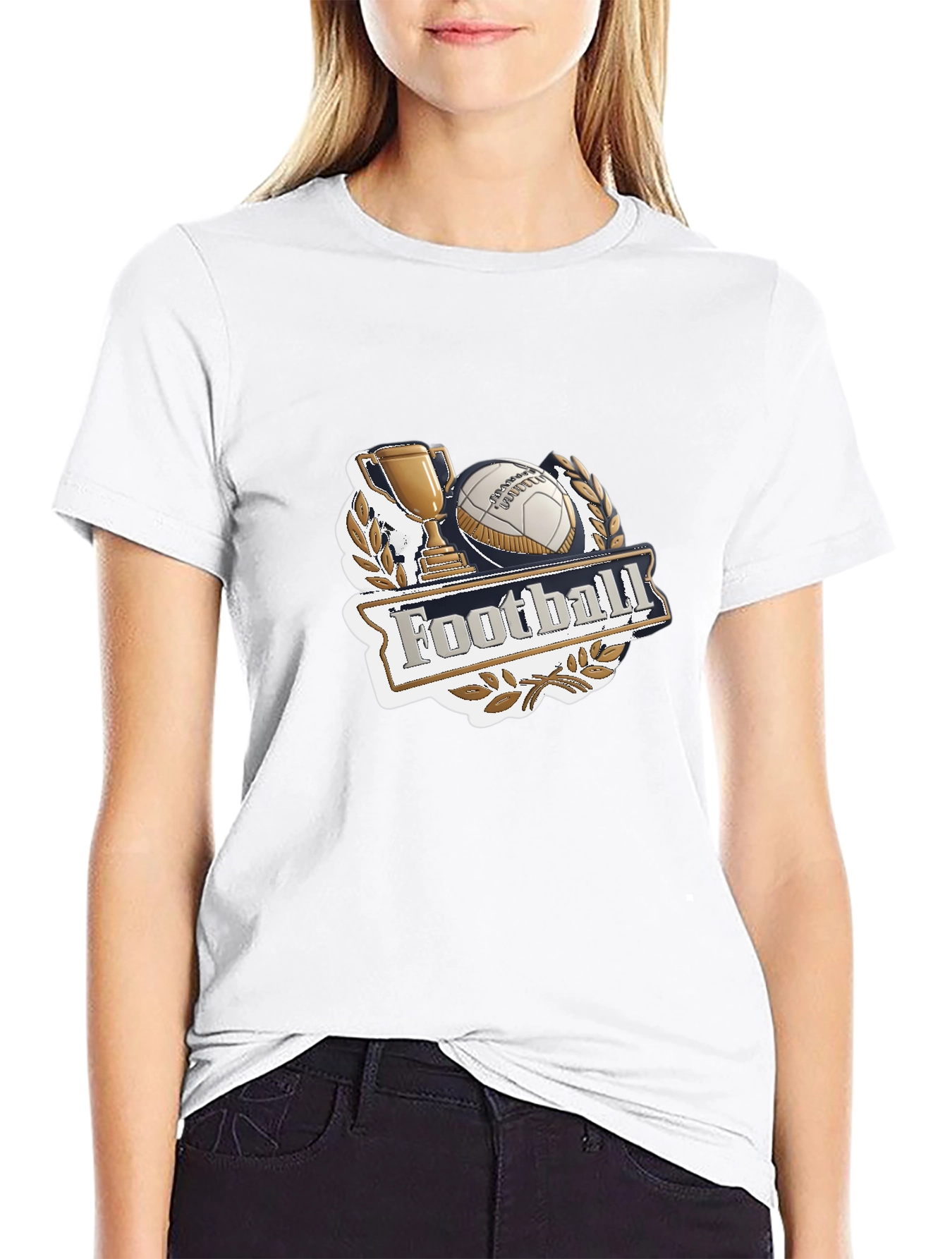 Football Champion Black T-Shirt