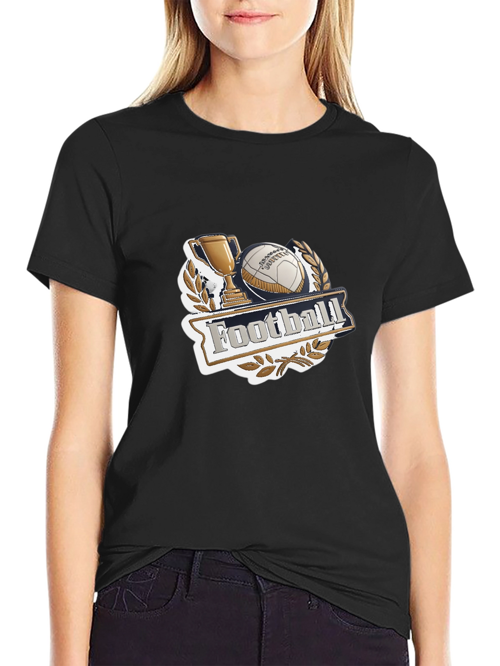 Football Champion Black T-Shirt