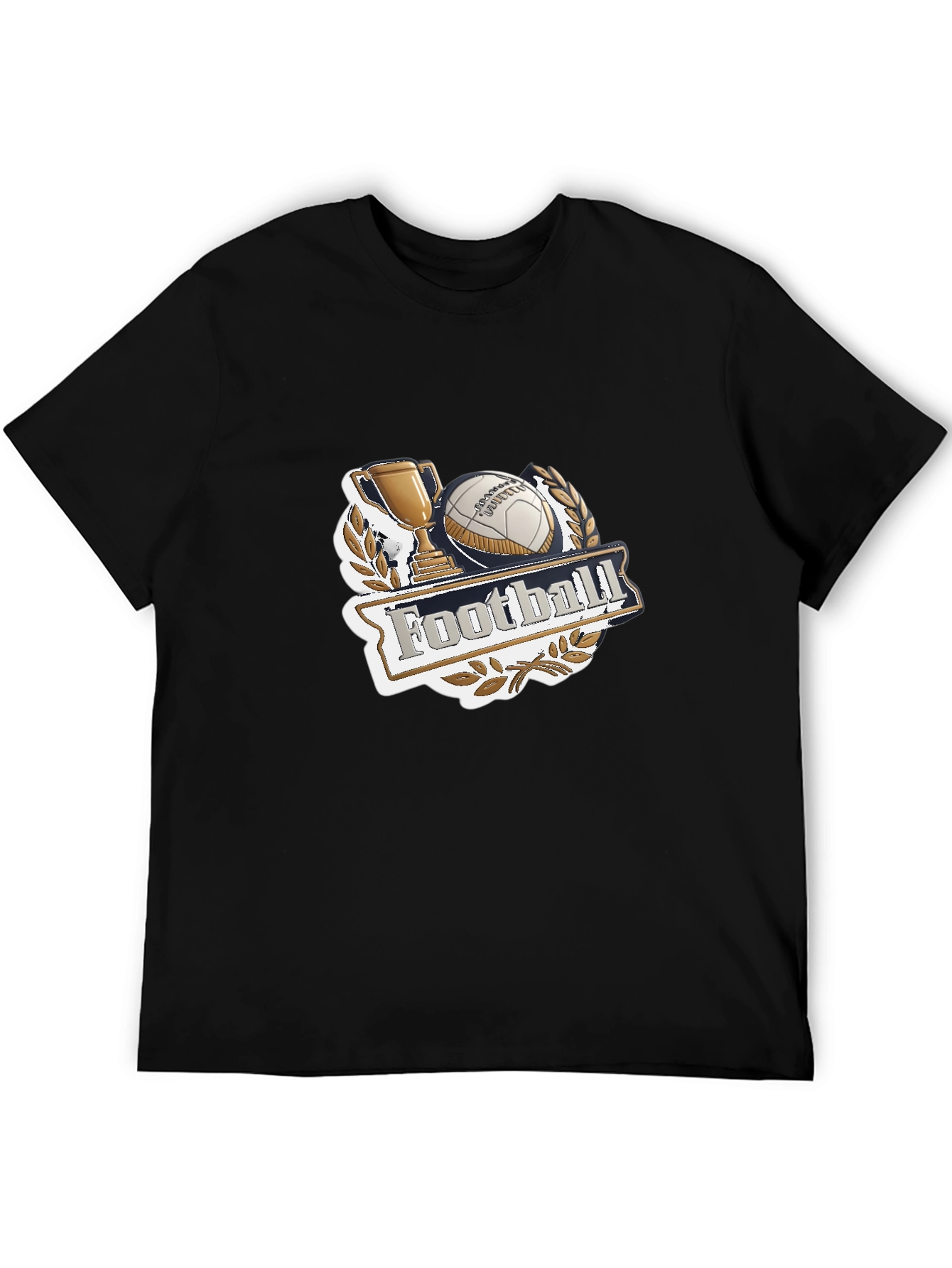 Football Champion Black T-Shirt