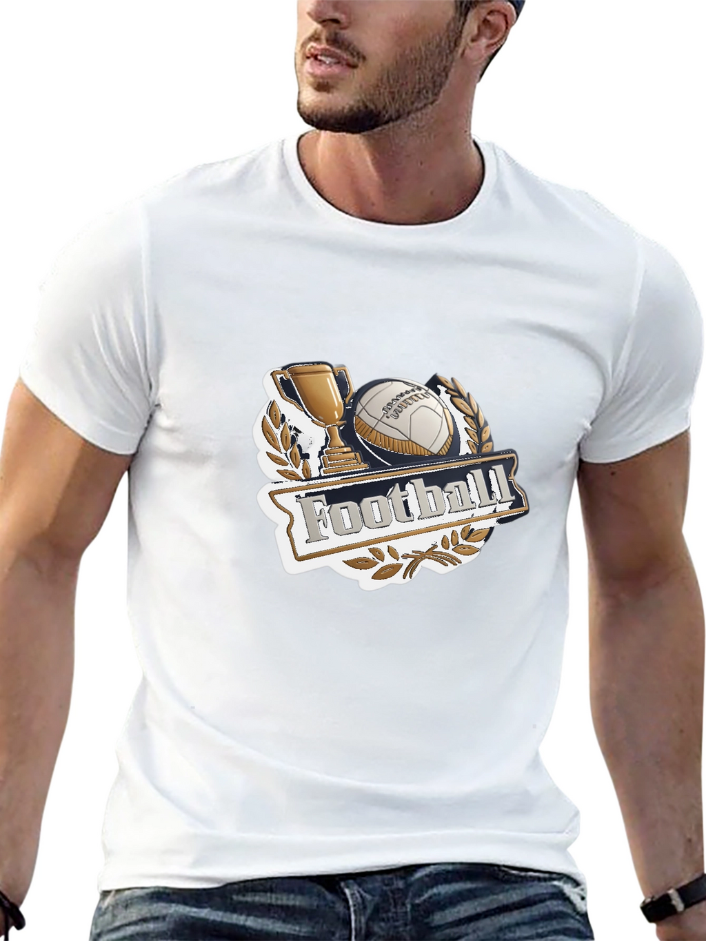 Football Champion Black T-Shirt