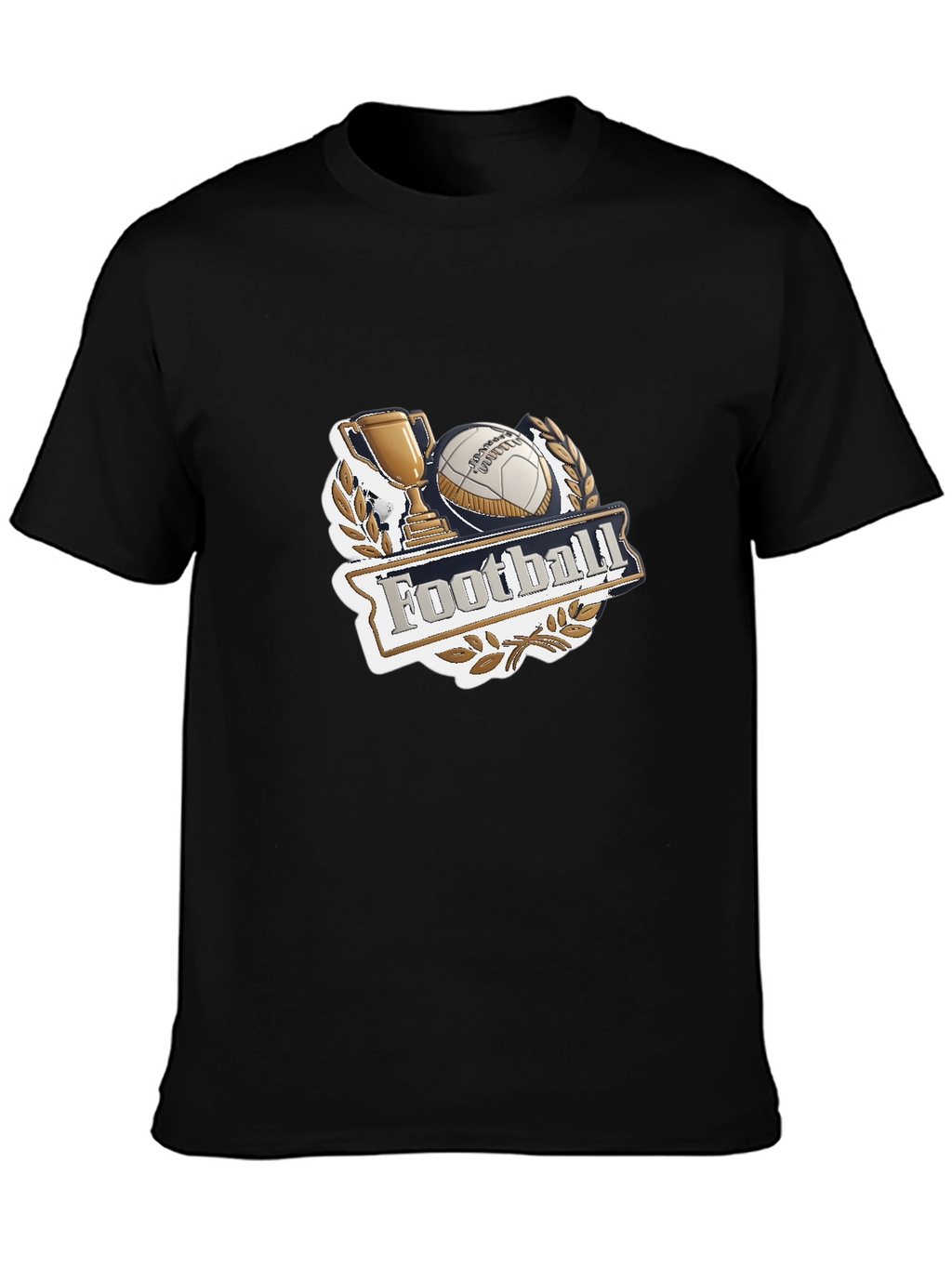 Football Champion Black T-Shirt