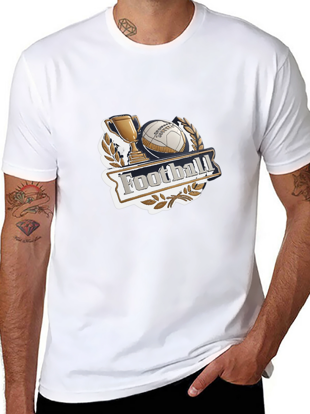 Football Champion Black T-Shirt