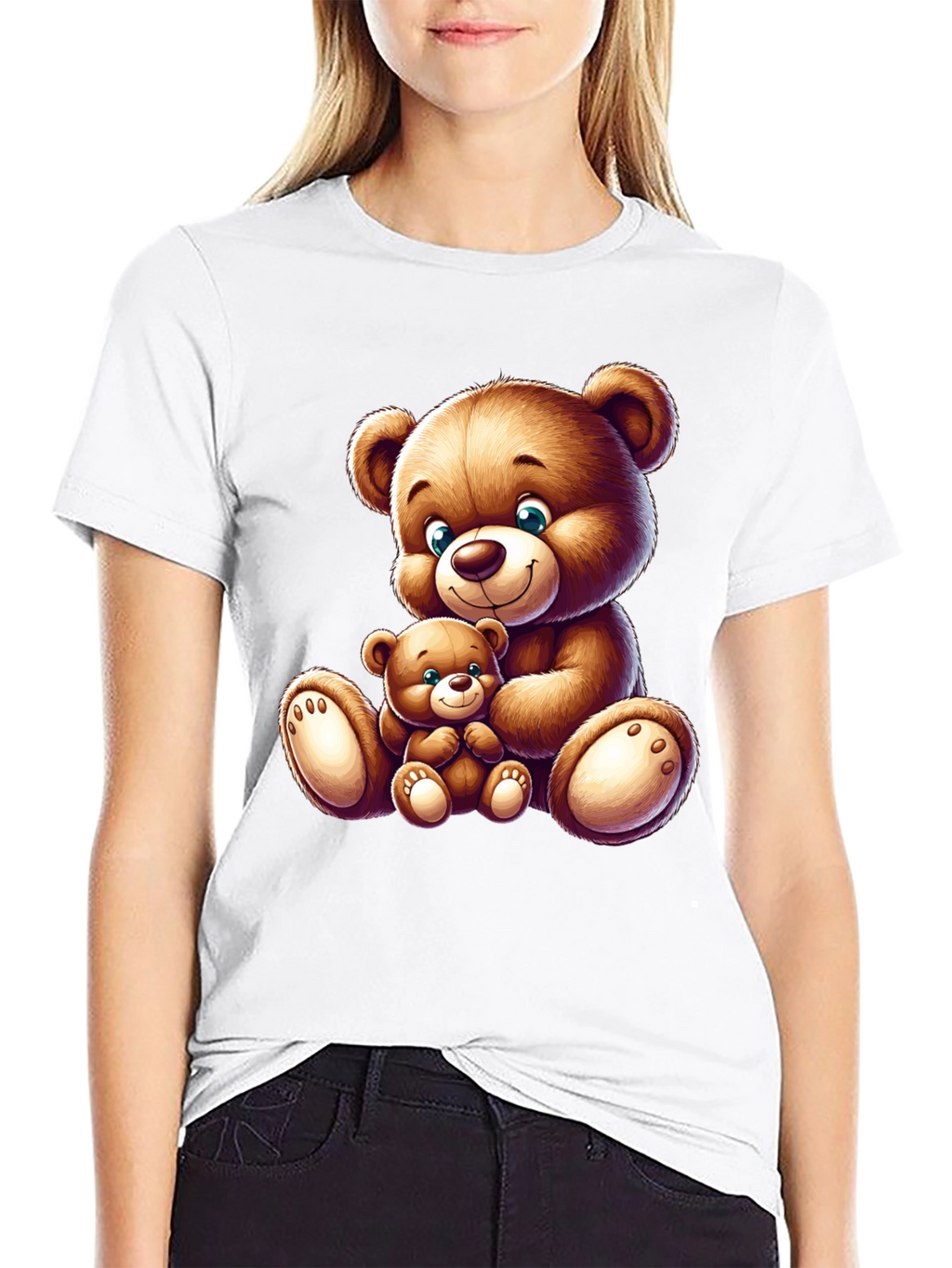 Teddy Bear Graphic Tee - Cute Cartoon Design