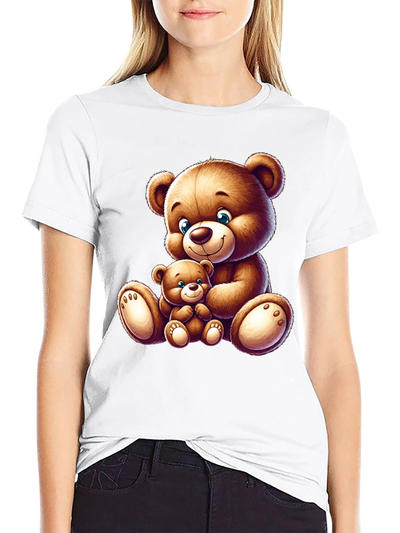 Teddy Bear Graphic Tee - Cute Cartoon Design