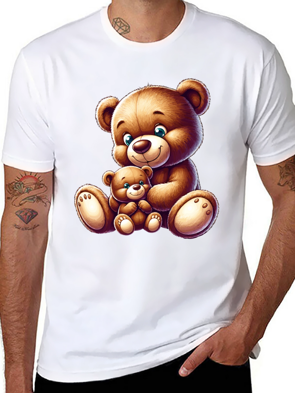 Teddy Bear Graphic Tee - Cute Cartoon Design