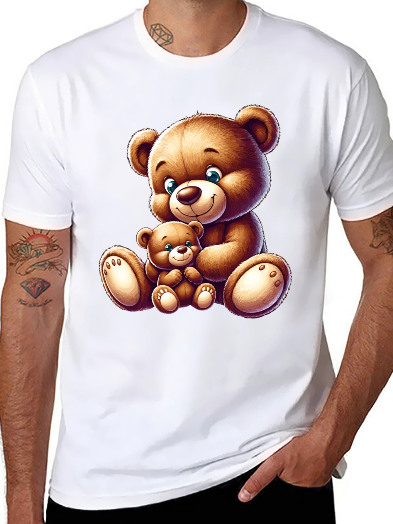 Teddy Bear Graphic Tee - Cute Cartoon Design