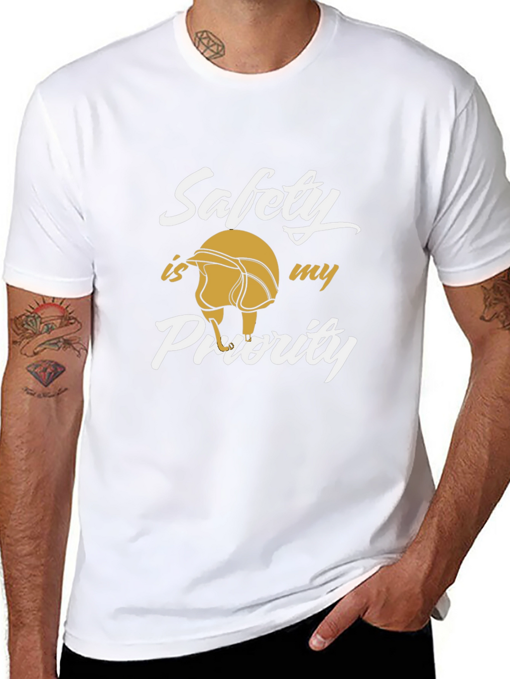 Safety First T-Shirt | Motorcycle Helmet Graphic Tee