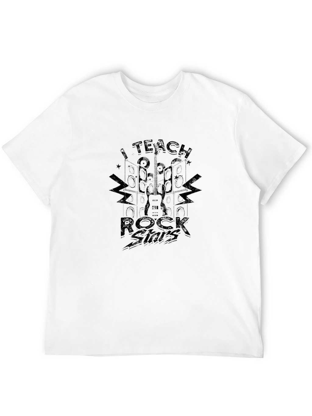 I Teach Rock Stars Black Graphic Tee