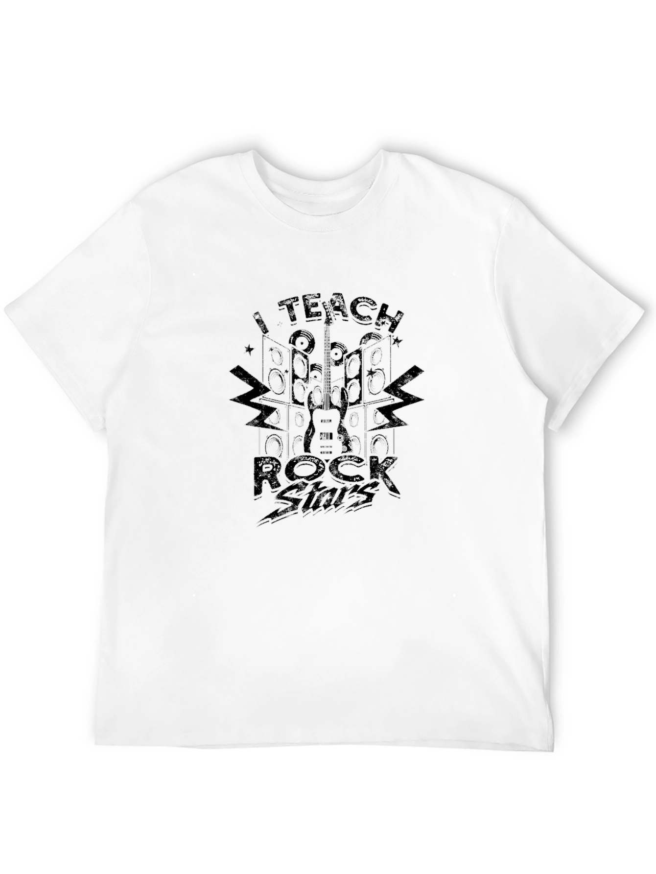 I Teach Rock Stars Black Graphic Tee