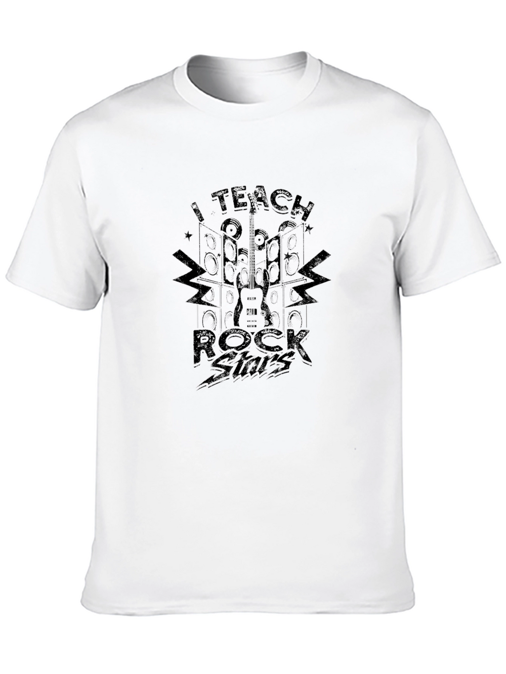 I Teach Rock Stars Black Graphic Tee