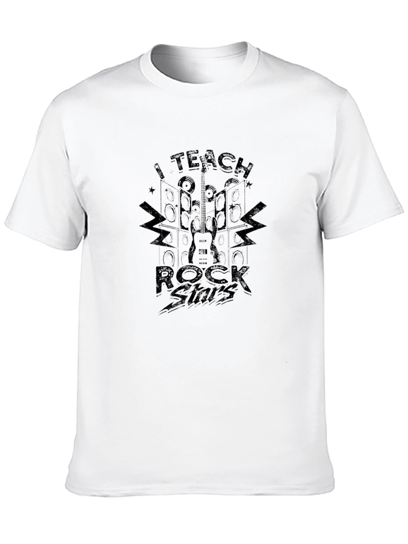 I Teach Rock Stars Black Graphic Tee