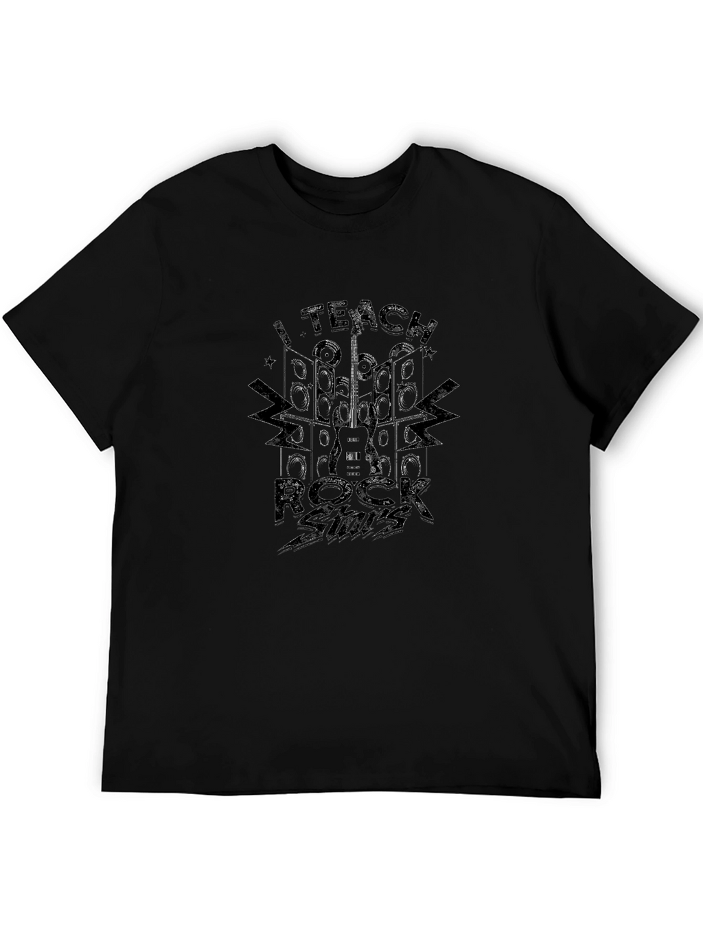 I Teach Rock Stars Black Graphic Tee