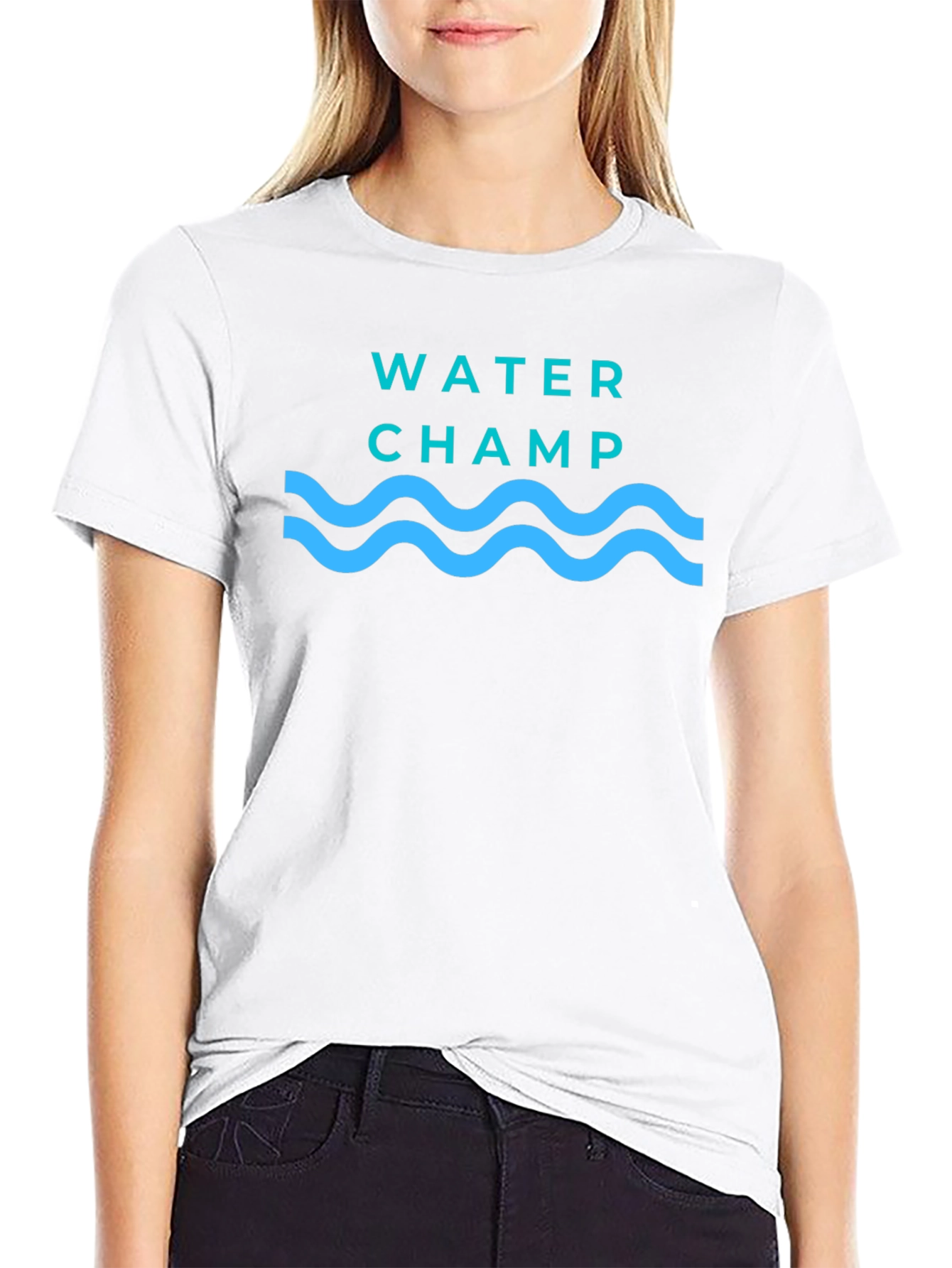 Water Champ Graphic T-Shirt - Black