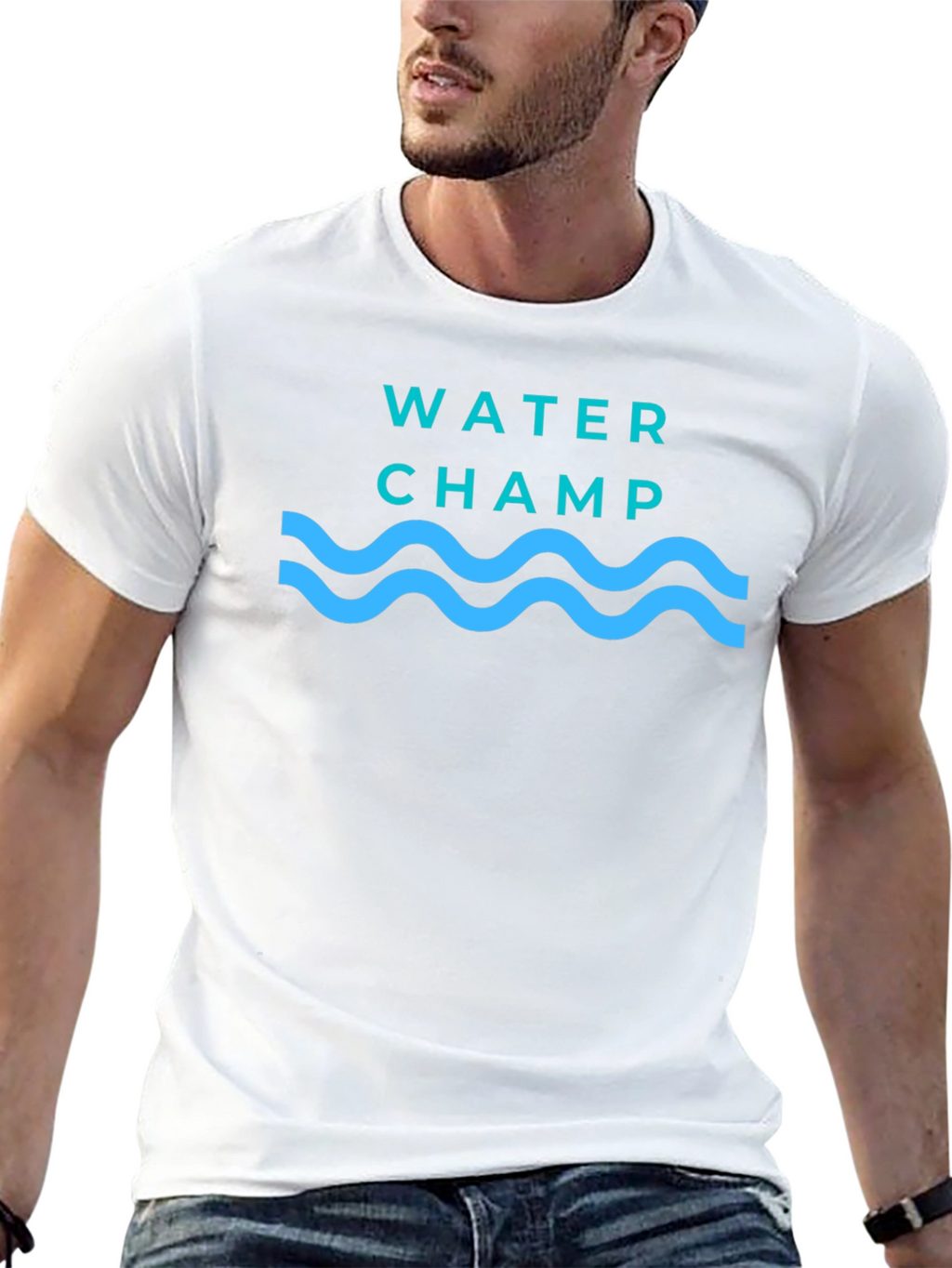 Water Champ Graphic T-Shirt - Black