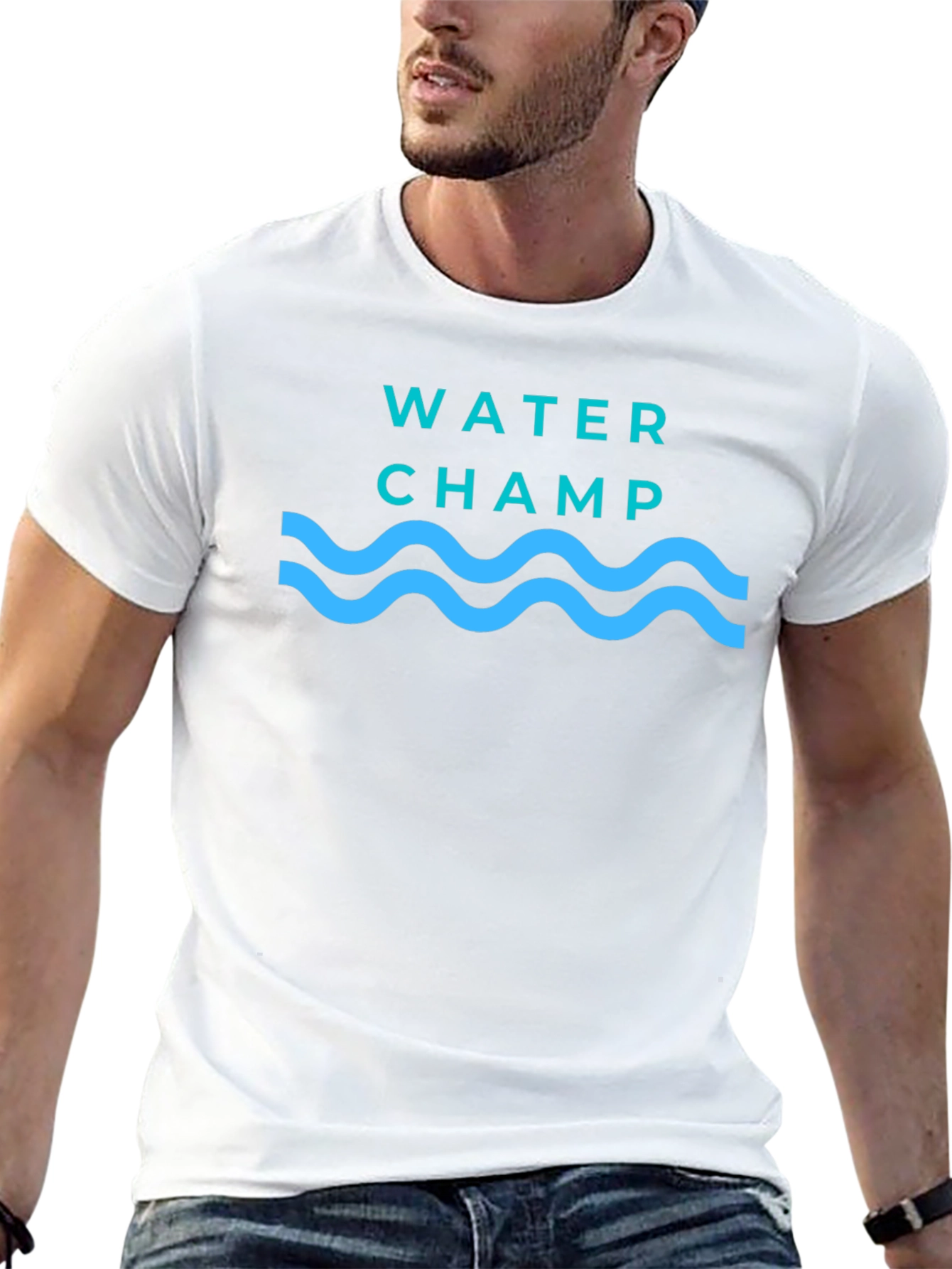 Water Champ Graphic T-Shirt - Black