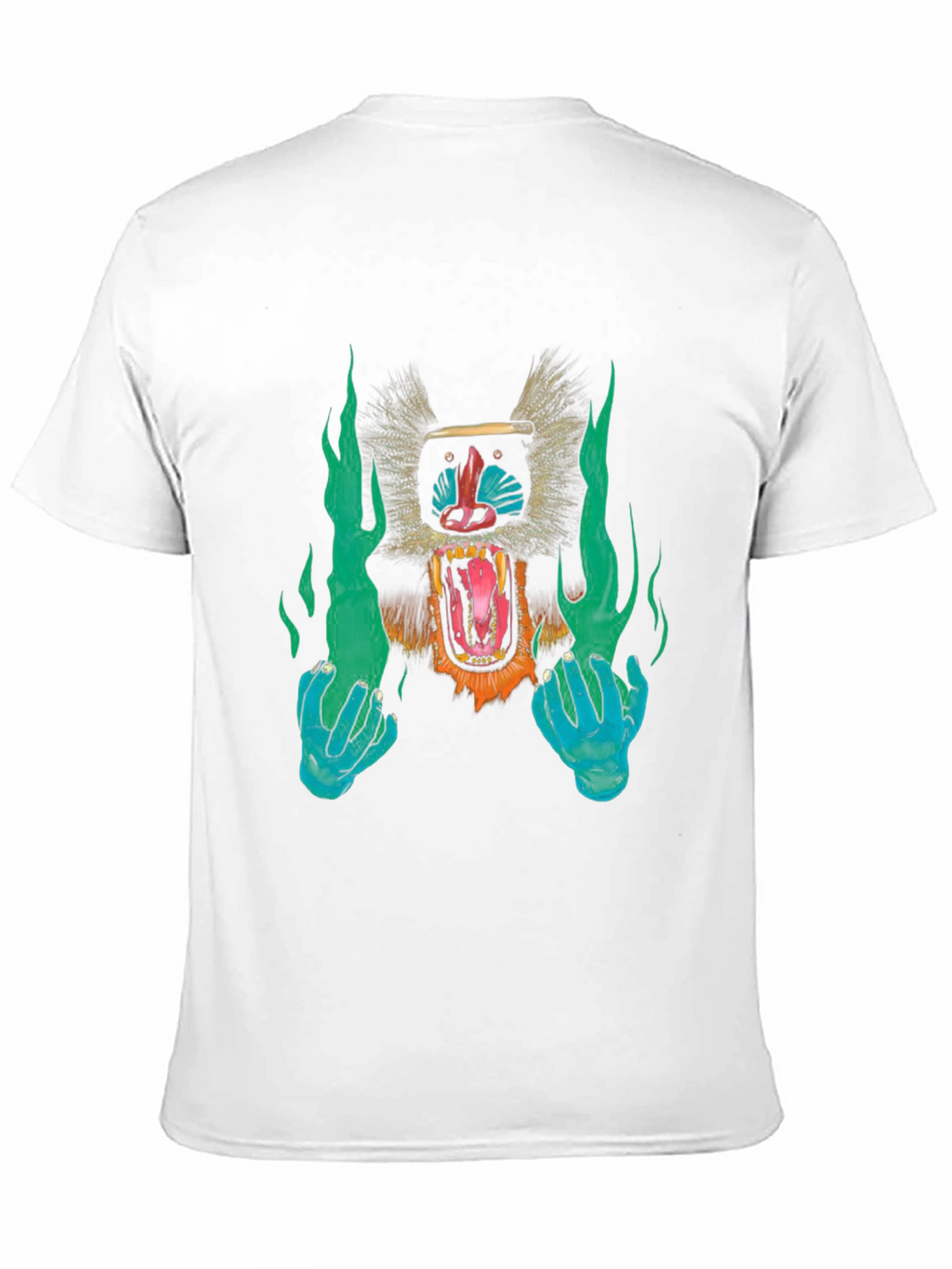 Monkey Face Graphic Black T-Shirt