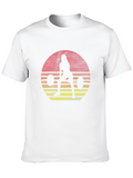 Sunset Silhouette Weightlifting T-Shirt