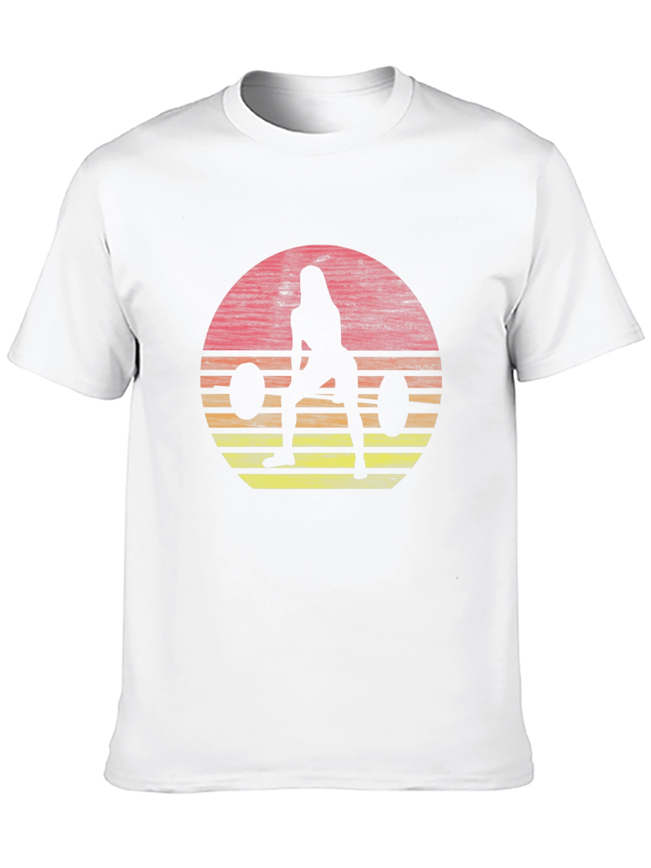 Sunset Silhouette Weightlifting T-Shirt